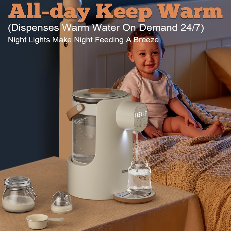Veroline Instant Water Warmer, 2L Baby Formula Dispenser, 5 Temperature