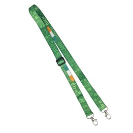 Inking House IRELAND DOUBLE CLIP adjustable Lanyard neck strap ID holder phone bag IRISH flag