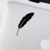 Decal Stickers of Feather 5 (Black) (Set of 2) Luxury