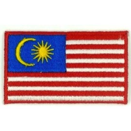 unbranded SMALL Malaysia country FLAG sew Iron On Patch 1685
