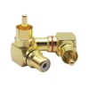 TRkin 90 Degree RCA Adapter to Female L Connector Gold