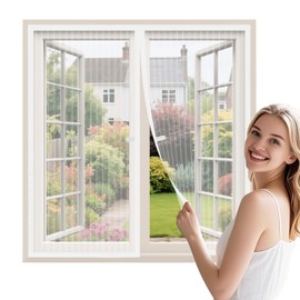 Magnetic Fly Screen Door 75x150 cm, Suitable for Balcony Door, Terrace Door, Cellar Door, Bedroom Door and Sliding Door, White