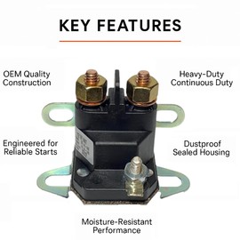 FalconSupply Genuine Trombetta 12V Starter Solenoid Relay Kit for Bad Boy Zero Turn Lawn Mowers – MZ Magnum 54, CZT, ZT Elite 108-5349-00 - Compatible with Kohler 7000 Series Parts & Accessories