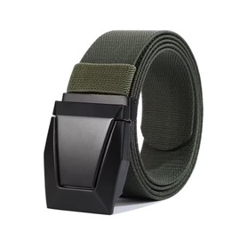 Devons Treasures Tactical Belt - Stretch Nylon Web Work Belts for Men - Heavy Duty Military Rigger Hiking Belt with Quick Release Metal Buckle