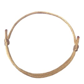 The Original Kabbalah Cord String Bracelet, Evil Eye Protection Prayer and Blessing, Good Luck, Adjustable one Size fits all- Handmade (Gold)