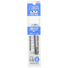 Mitsubishi Pencil UMR83E.33 Gel Ballpoint Pen Refill, Signo 0.38, Blue, 10 Pens