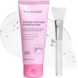 TEREZ & HONOR Mascarilla Nocturna de Colágeno Peel-Off: Mascarilla Coreana para Elasticidad, Hidratación y Luminosidad – Colágeno de 100 Dalton con la Molécula Más