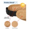 Womens Beach Straw Sun Visor Hat Ponytail Hole UV Protection