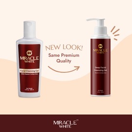 MIRACLE WHITE FACIAL CLEANSING GEL WITH VITAMIN C & ALOE VERA EXTRACT(With Combo Plus)