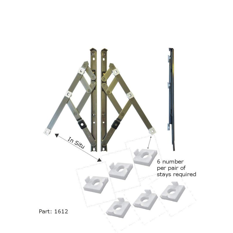 Friction Stay Hinge 4mm Packers to Increase Stack Height by