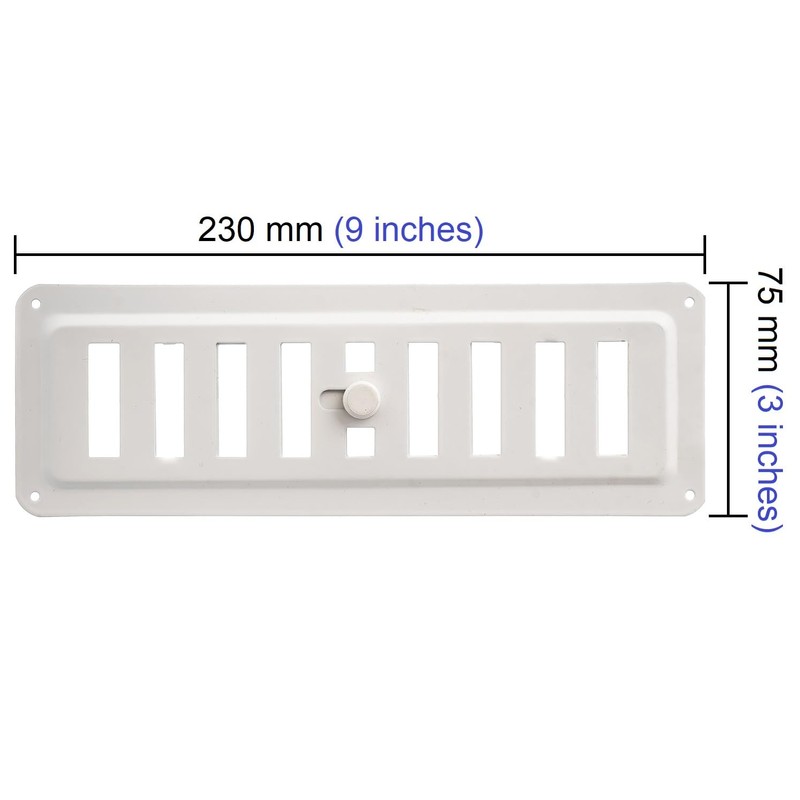 Adjusted Metal Air Vent Grate Powder Coated in White RAL