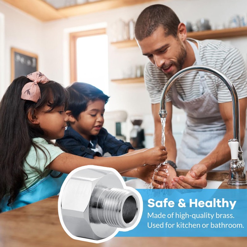 1/2 to 3/8 Water Line Adapter, G1/2" Female to 3/8"
