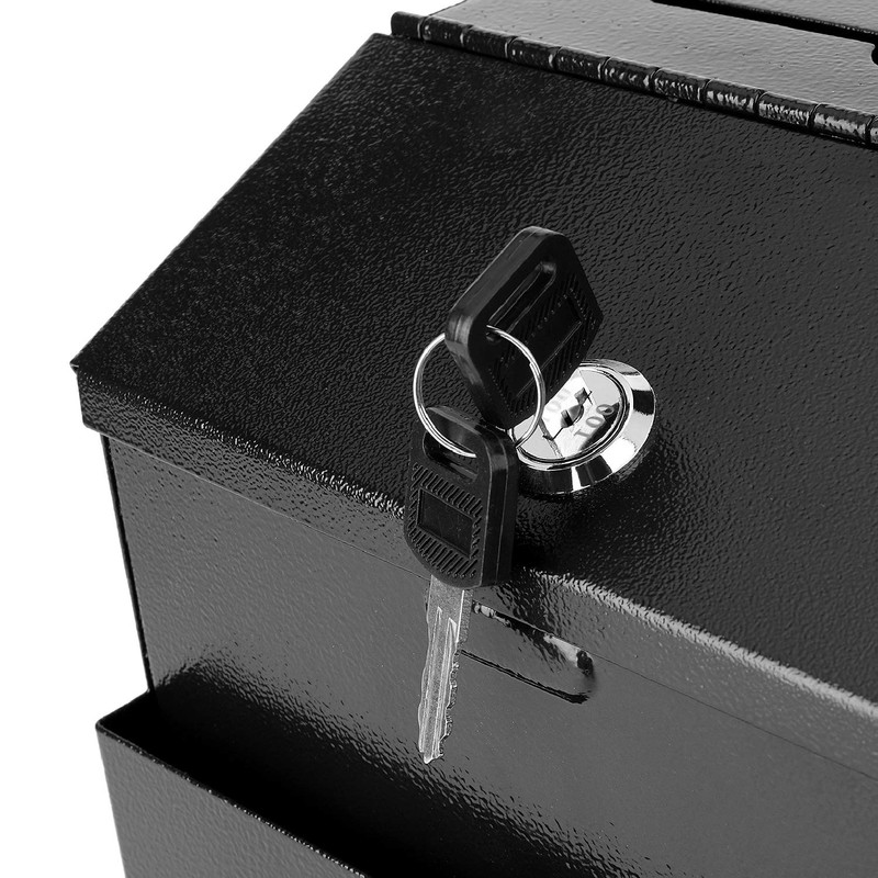 Flexzion Suggestion Box with Lock Wall Mounted Multi-Purpose Donation Ballot