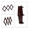 Relaxdays 1 x Wooden Extendable Coat Rack, 10 Coat Hooks,