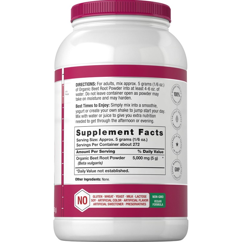Horbäach Organic Beet Root Powder | 3lb Bulk Supplement |