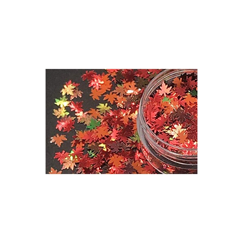 Nail Art Autumn Maple Leaf Holo Mixes 5mm (579 -