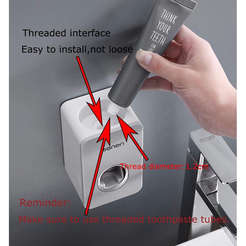 MHTECH wall-mounted toothpaste dispenser Automatic Squeezer Toothpaste Dispenser-Waterproof and dust