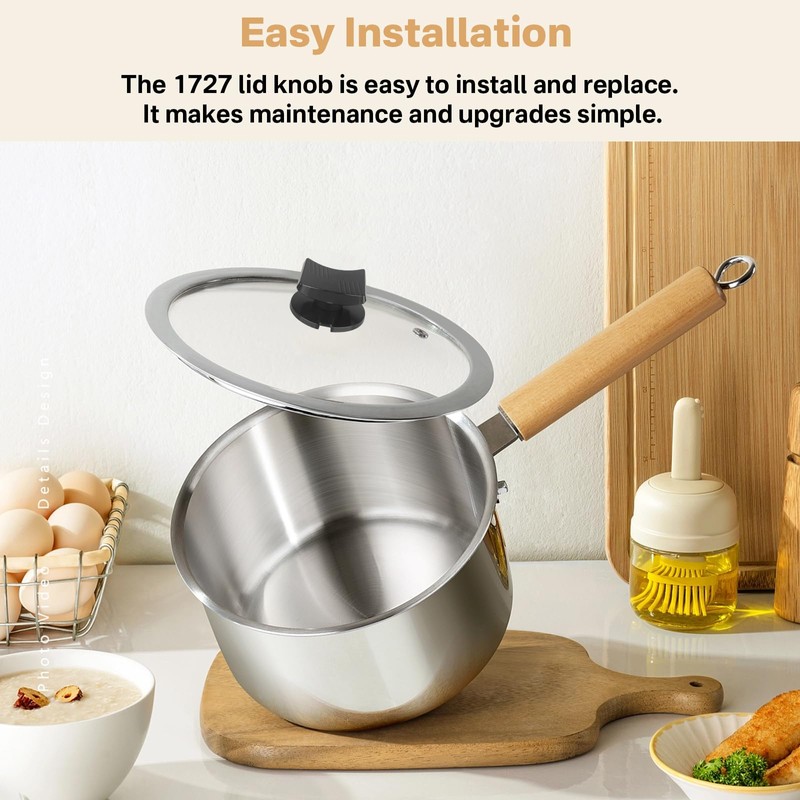 IWIWE 1727 Replacement Lid Knob Without Vent for Rena ware