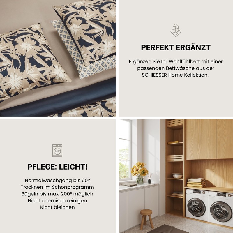 Schiesser Elli fitted sheet made of 97% cotton and 3%