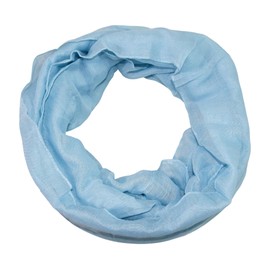beybey® Basic women's loop scarf made of viscose and cotton and in many colours. Perfect gift idea, lightblue