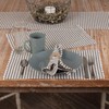 Farmhouse Ticking Stripe Gray Napkins, Set of 4 Place Mats, 18" x 18", Farmhouse Style Kitchen & Dining Decor