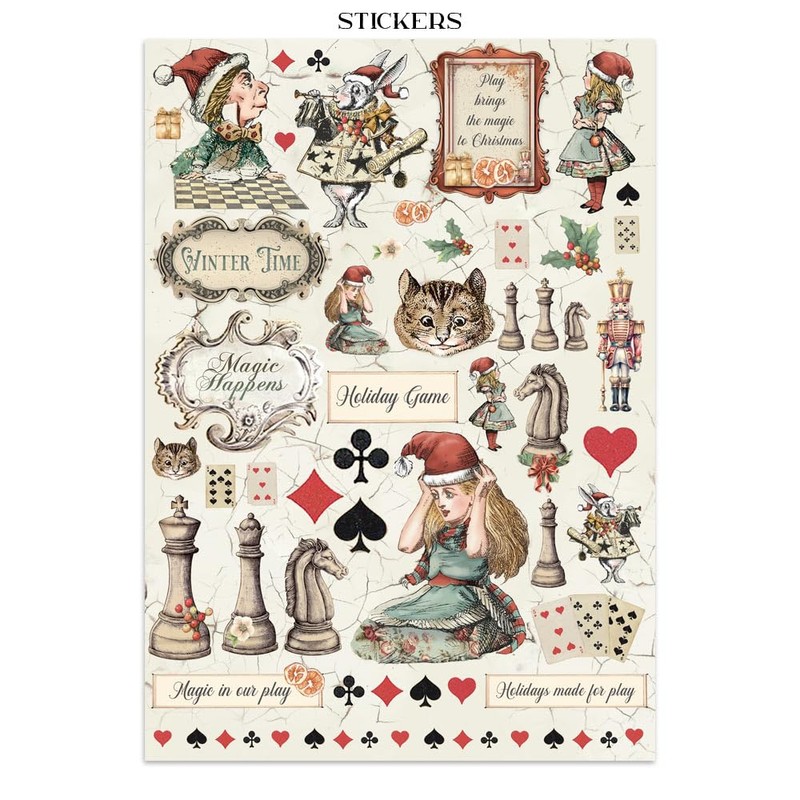 Stamperia - Junk Journal Stickers, Cut-Outs, and Backgrounds for Scrapbooks,