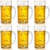 Mezchi 6 Pack Plastic Beer Mugs, 20 oz./600ml Beer Steins