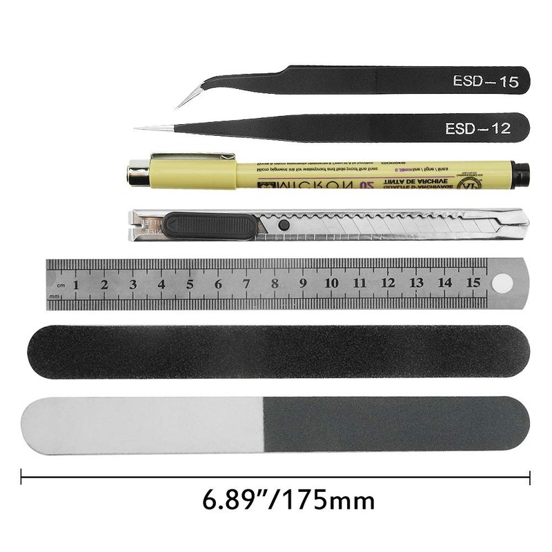 WMYCONGCONG 19 PCS Compatible with Professional Gundam Model Tools Kit