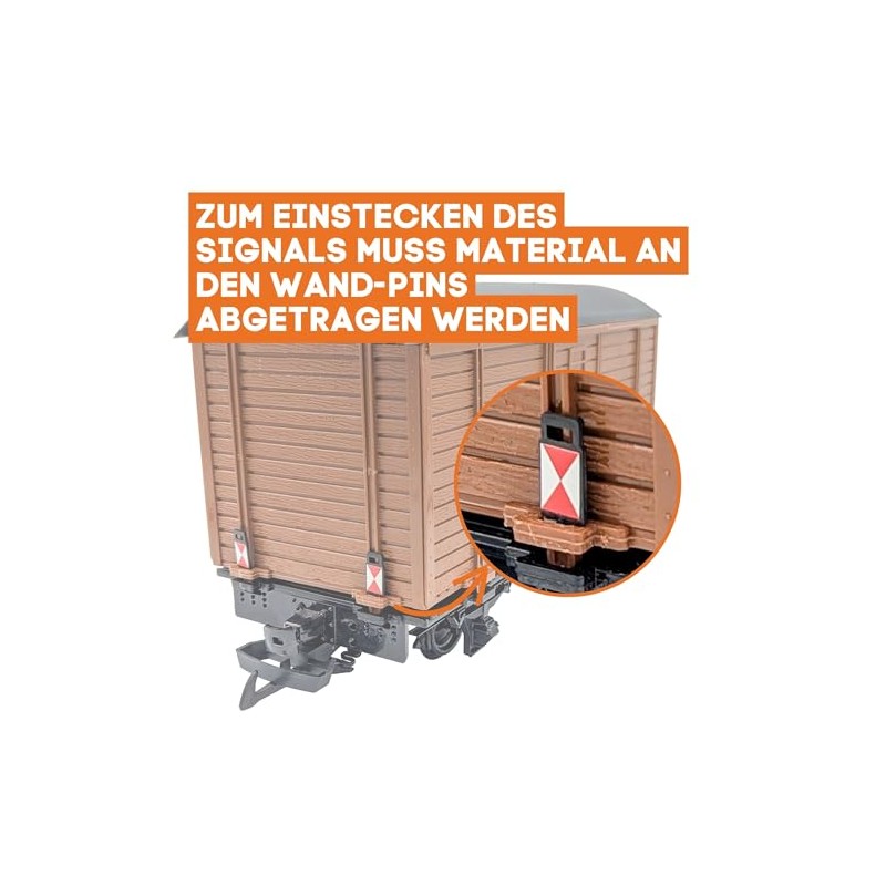 ML-Train Train Shutter Disc G Track for Freight Wagons Rear