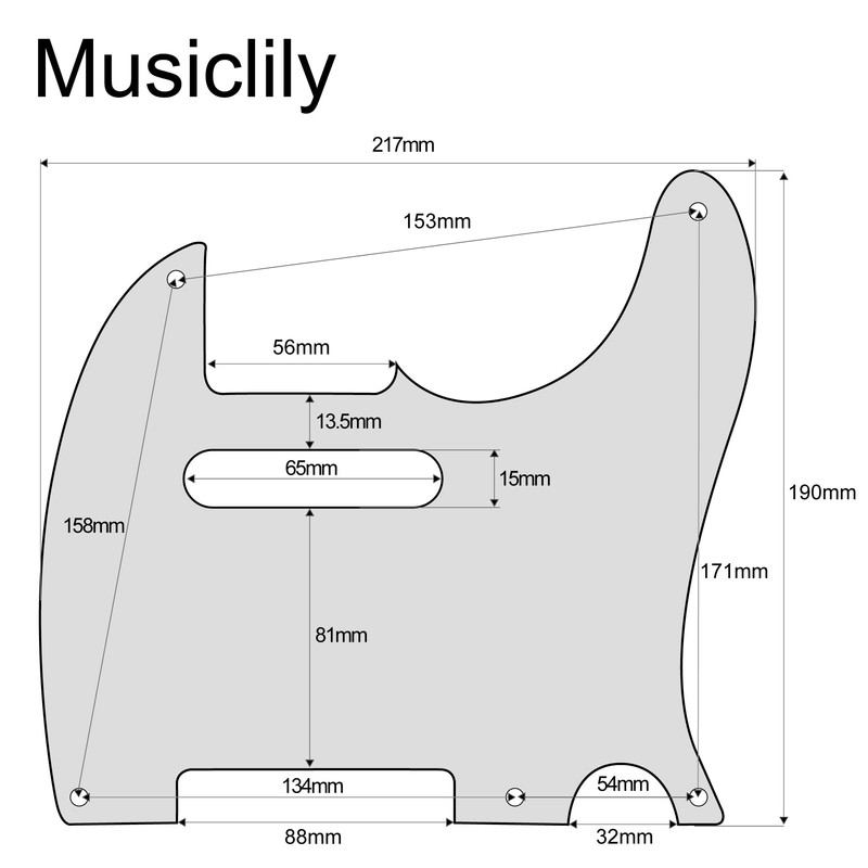 Musiclily Pro 5 Hole Telecaster Pick Guard for Japanese Fender