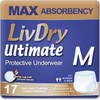 LivDry Ultimate Adult Incontinence Underwear, Max Absorbent Adult Diapers with