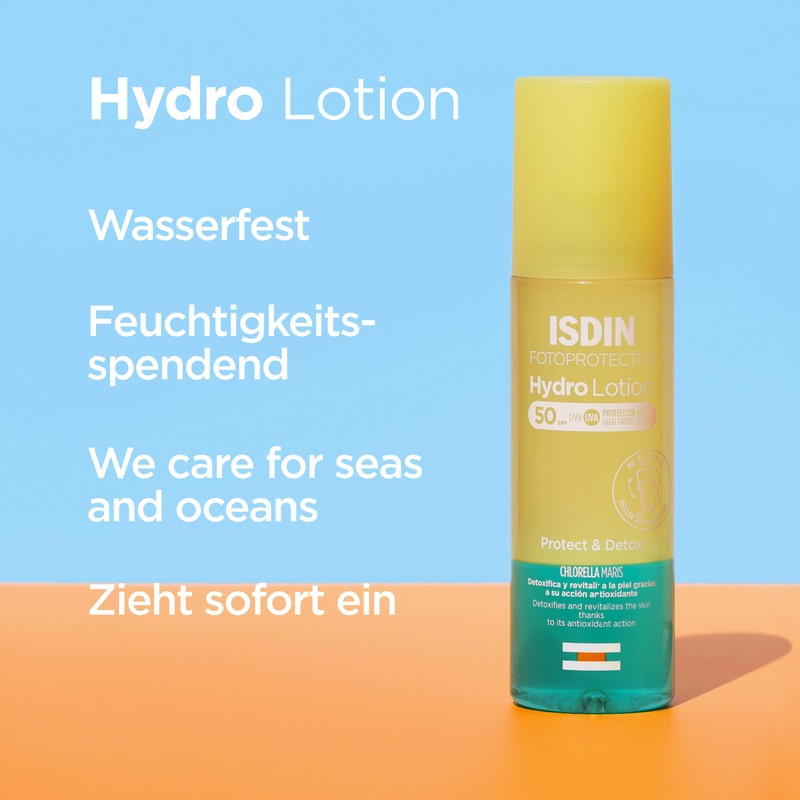 ISDIN Hydrolotion SPF 50 (200 ml) | Biphasic Sun Protection