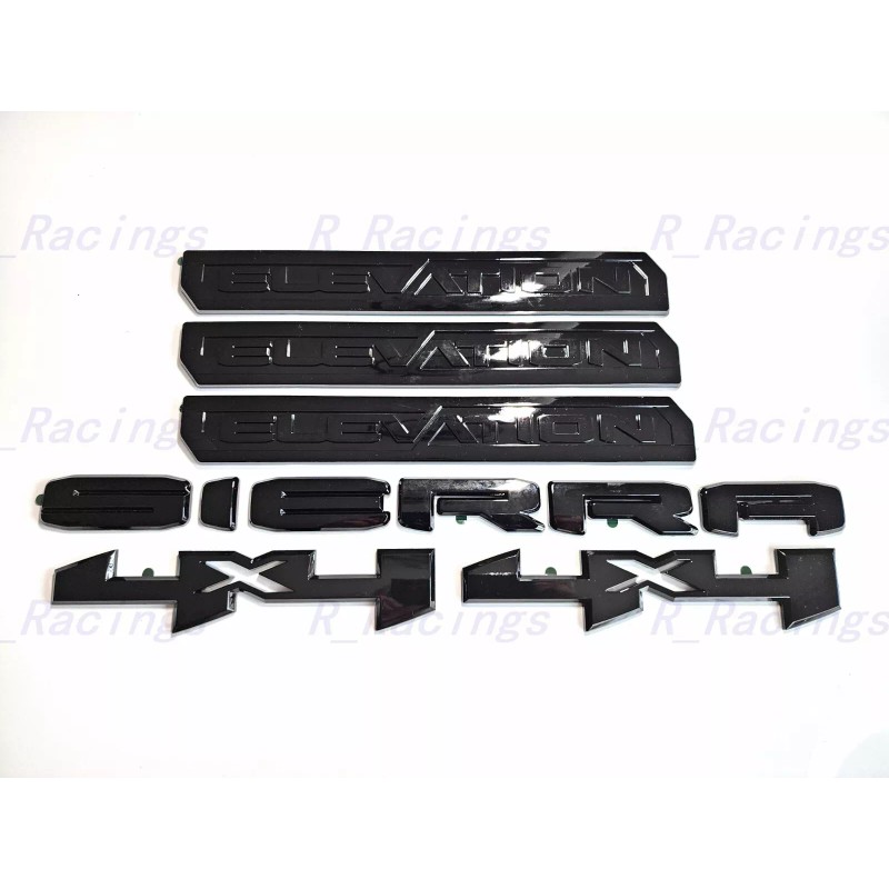 GMC Overlay 6PCS Gloss black Door Rear Sierra Elevation 4x4