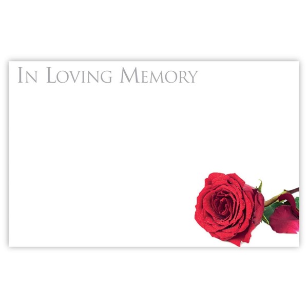 celloexpress In Loving Memory (Red Rose) Flower Message Cards -