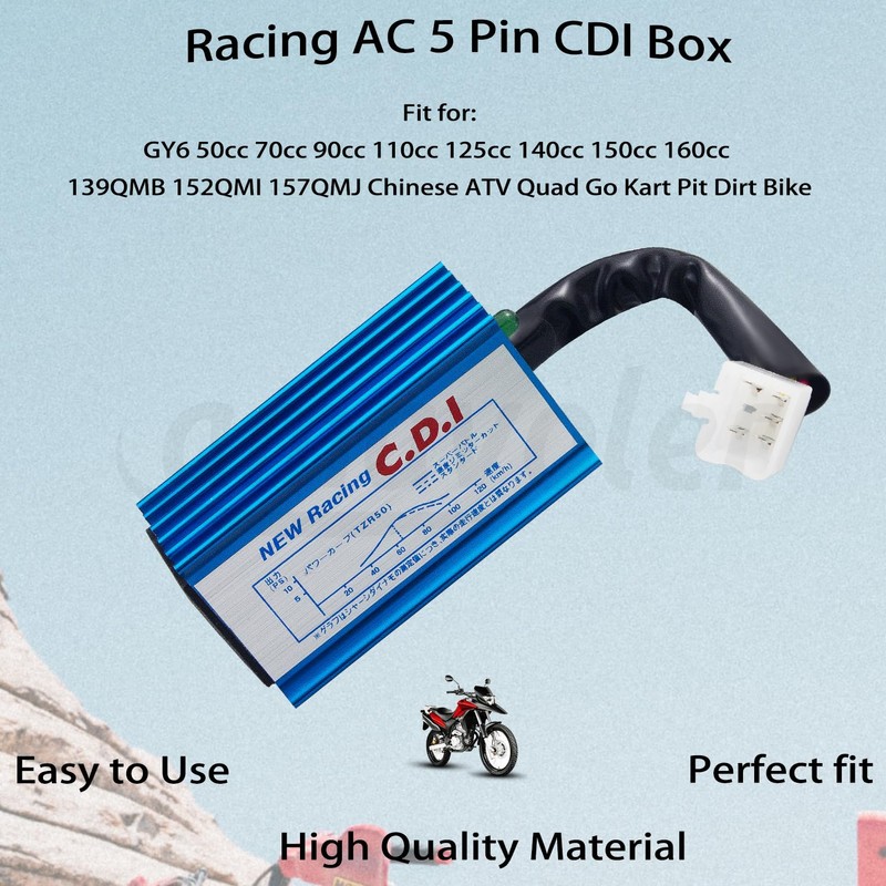Amavoler Blue 5 Pin Racing AC Ignition CDI Box Replacement