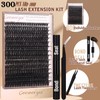 Volume Lash Clusters Kit DIY Lash Extension Kit D Curvature