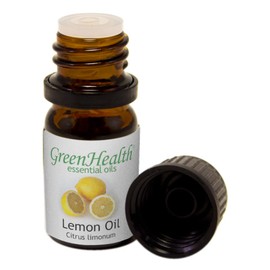 Lemon – 1/6 fl oz (5 ml) Glass Bottle – 100% Pure Essential Oil - GreenHealth