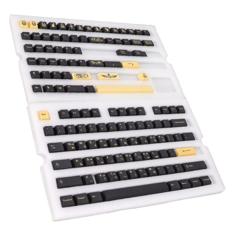 PBT Keycaps 132 Keys Letterless Cherry Height Egyptian Pharaoh Theme