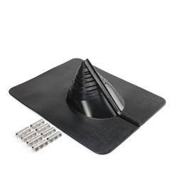 Water-Tite 81731 Electrical Mast Retrofit Roof Flashing, 13-3/4" x 11" Flexible PVC Base, 0" - 3 1/2" Conduit