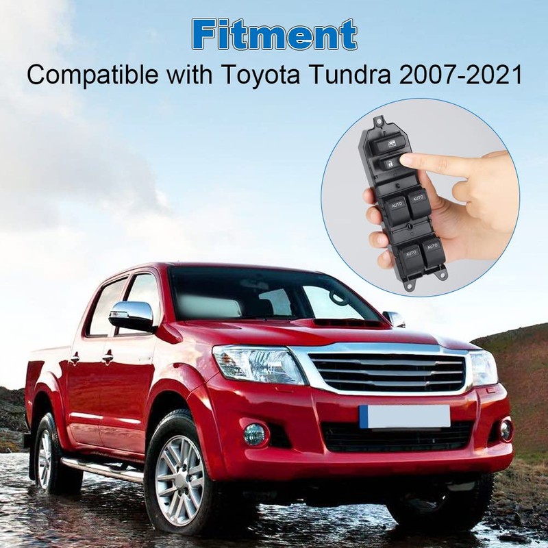 WMPHE LED Lighted Retrofitting Window Switch Panel Compatible with Toyota