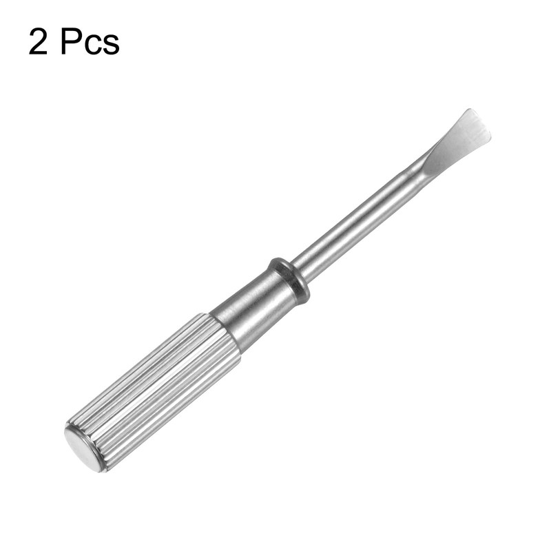 sourcing map 2pcs Mini Bracelet Screwdriver 4mm Titanium Steel Slotted