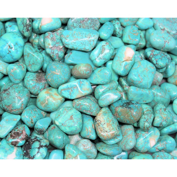 Pachamama Essentials Turquoise Howlite Tumbled - Healing Stone - Crystal Healing 20-25mm (5)