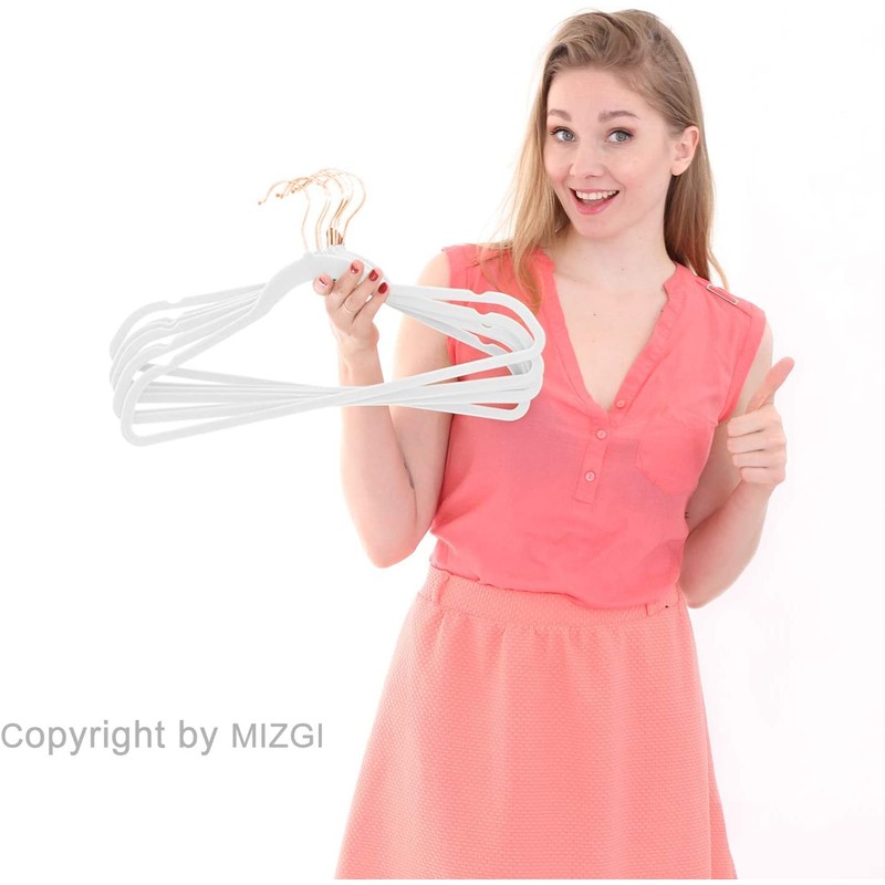 MIZGI Premium Velvet Hangers (60 Pack) Heavy Duty - Non