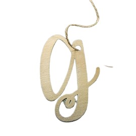 Stocking Letter Tag in Gold (Gold)