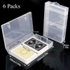6PCS Double Playing Card Case Clear Plastic Gaming Game Card