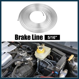 TUCKBOLD 5/16" Car Brake Line Tubing 25ft Tubing Coil for Hydraulic Braking Systems and Transmission System Silver Tone Automotive Parts