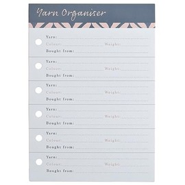 Design by Violet Pink and Navy Knitting Yarn Organiser Cards Pack of 6 Crochet Sewing Storage Holder Knit