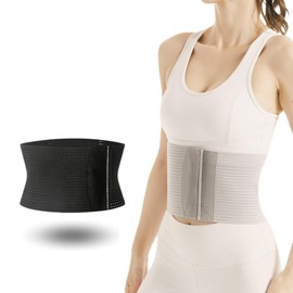 Slimming & Lumbar Support Belt for Men & Women – Lightweight, Adjustable & Breathable – Discreet Waist Brace for Work, Posture & Everyday Use – Black – Fits Waist 24”–39”