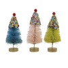 Bethany Lowe Christmas Mini Cupcake Trees, Set of 7