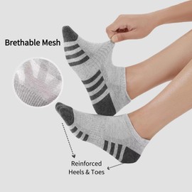 Laysblen Mens Ankle Athletic Socks Moisture Wicking Cotton Cushion Low Cut Short Socks Men Women for Runing 6 Pairs